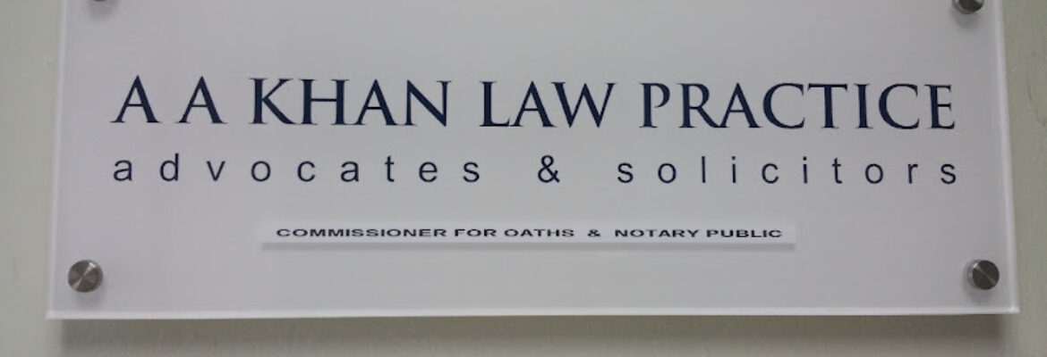 Muslim Lawyer – A A Khan Law Practice